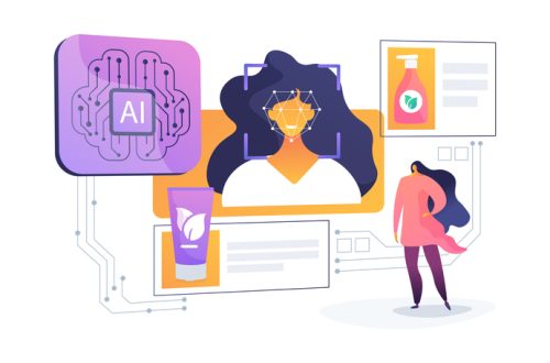 AI Personalized Skincare Analysis abstract concept vector illustration.